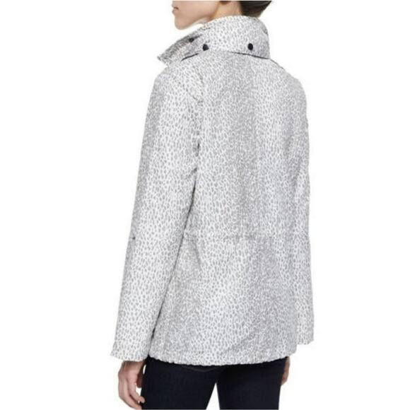 XS Joie leopard print white and gray hooded jacket - Picture 2 of 9